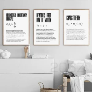 Time Dilation Physics Science Nordic Poster Quote Wall Art Canvas Painting Wall Pictures For Living Room Office Class Home Decor