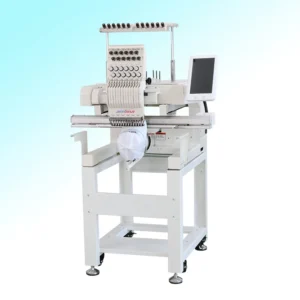QHM High quality industrial t-shirt hat shoes single head computerized embroidery machine price for free pattern