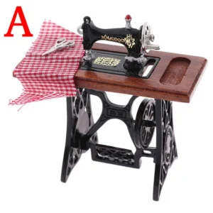 Kids Dollhouse Decor Miniature Furniture Wooden Sewing Machine Accessories for Dolls House for Girls