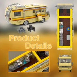 MOC 2024 New Pinkman Breaking Bad Car Camper Building Blocks Set Moive Series Vehicle Bricks Toy Children Xmas Gift Dropshipping