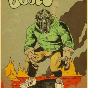 MF Doom Madlib Poster Retro Poster Painting Hip Hop Rap Music Album Star Picture Wall Art For Living Room Home Decor