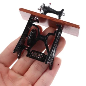 Kids Dollhouse Decor Miniature Furniture Wooden Sewing Machine Accessories for Dolls House for Girls